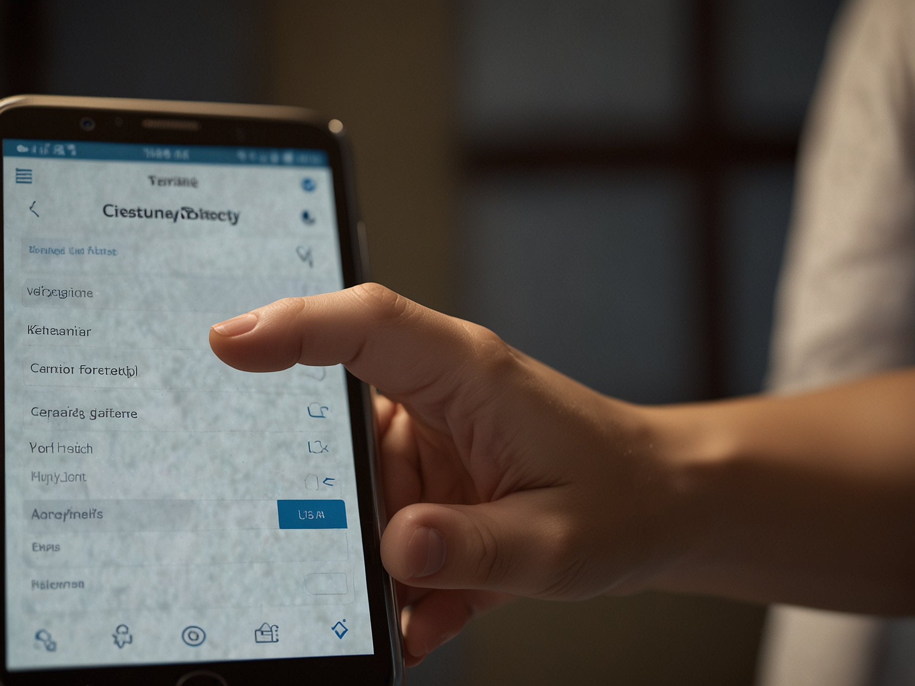 Registrierungsprozess auf Mobilgerät
