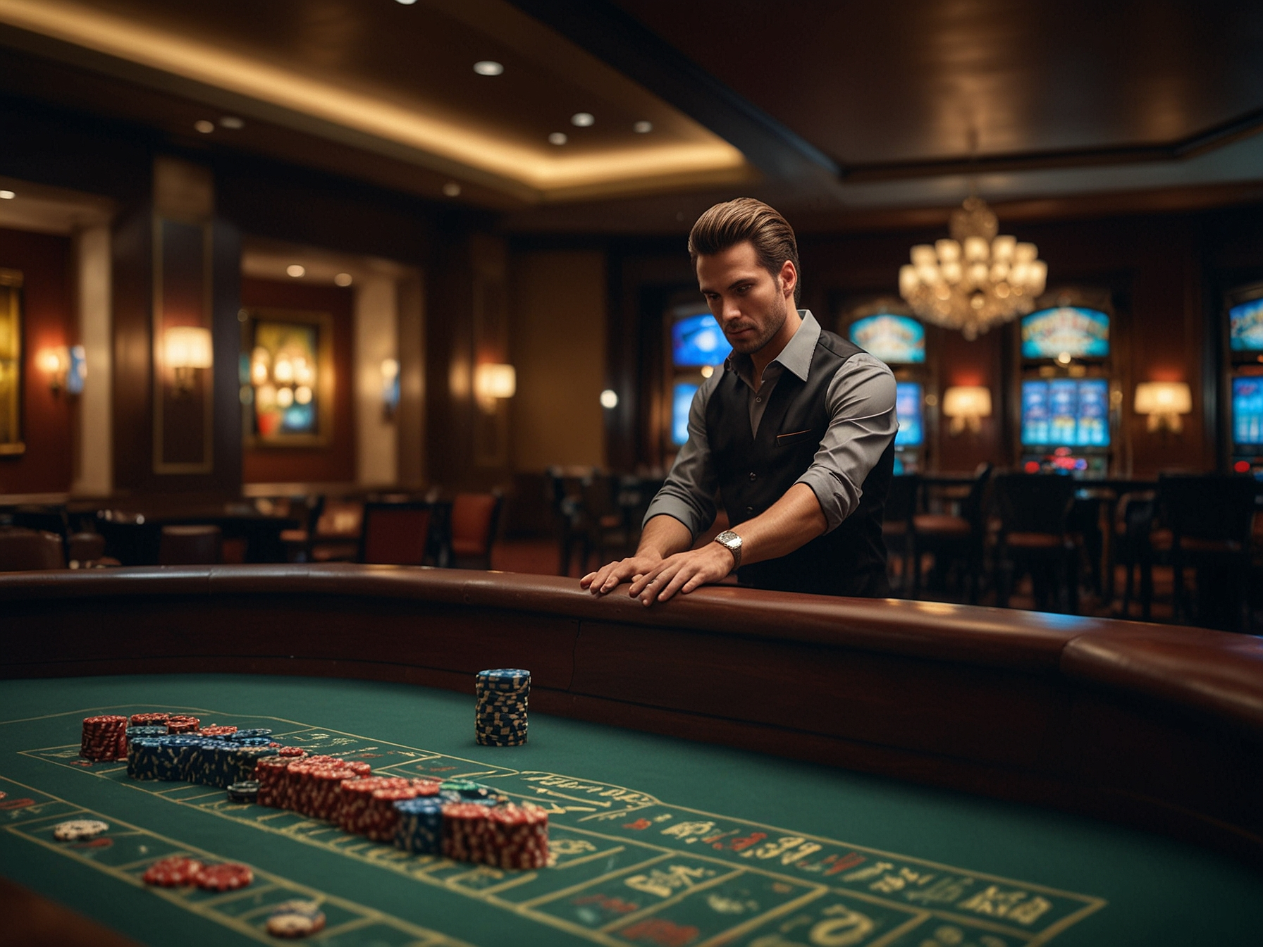 Roulette und Blackjack Tische